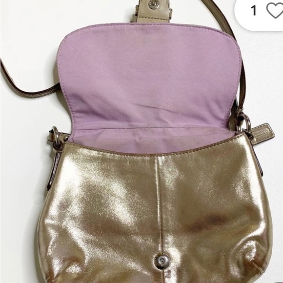 Coach leather bag metallic! - Picture 6 of 8